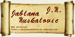 Jablana Muskalović vizit kartica
